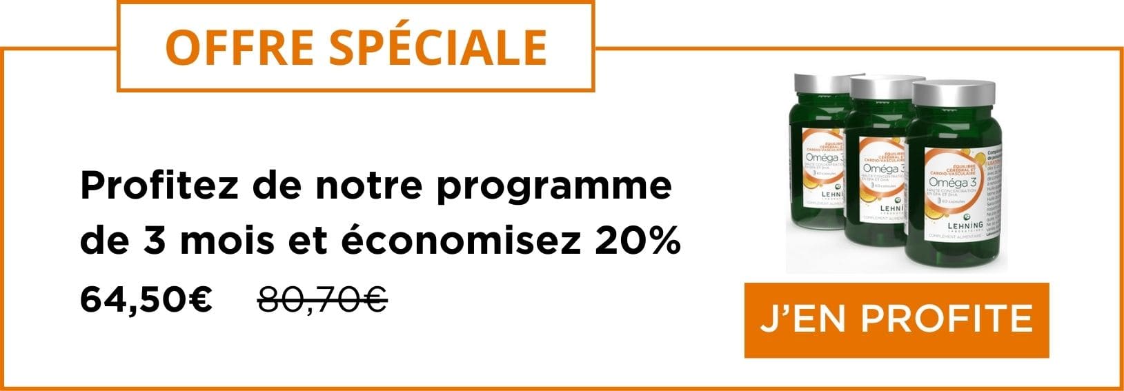 Offre 3 Oméga3 programme de 3 mois